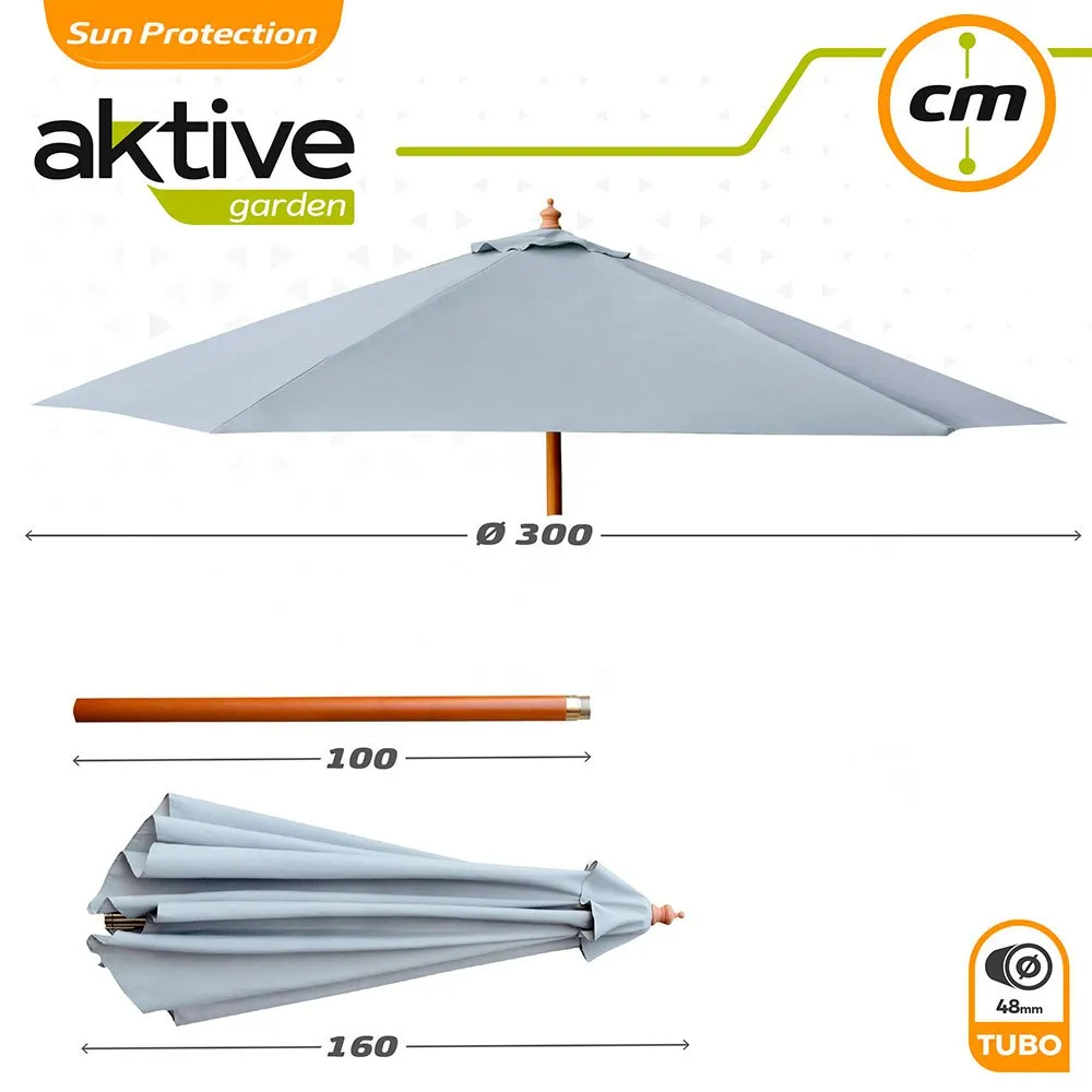 Aktive Höhe Des Sechseckigen Holzpfostens 300 Cm 48 Mm 250 Cm, Anthracite, One Size Aktive Höhe Des Sechseckigen Holzpfostens 300 Cm 48 Mm 250 Cm, Anthracite, One Size