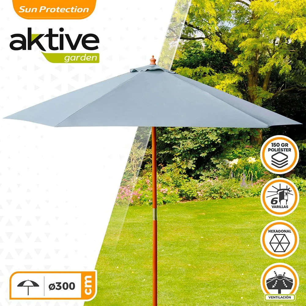 Aktive Höhe Des Sechseckigen Holzpfostens 300 Cm 48 Mm 250 Cm, Anthracite, One Size Aktive Höhe Des Sechseckigen Holzpfostens 300 Cm 48 Mm 250 Cm, Anthracite, One Size
