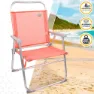 Aktive Hoher Klappbarer Strandstuhl Aus Aluminium, Coral, One Size