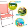 Aktive Hoher Klappbarer Strandstuhl Aus Aluminium, Coral, One Size