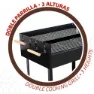 Aktive Holzkohlegrill 100.5x40x88.5 Cm, Black, One Size