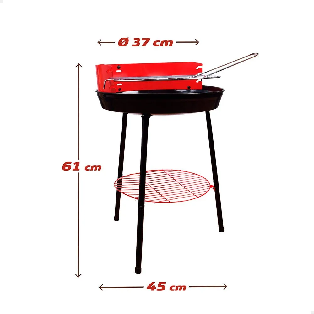 Aktive Holzkohlegrill 36 Cm, Red / black, One Size Aktive Holzkohlegrill 36 Cm, Red / black, One Size