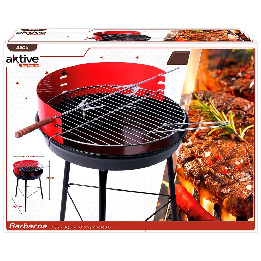 Aktive Holzkohlegrill 42 Cm, Black / red, One Size Aktive Holzkohlegrill 42 Cm, Black / red, One Size