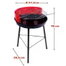 Aktive Holzkohlegrill 42 Cm, Black / red, One Size