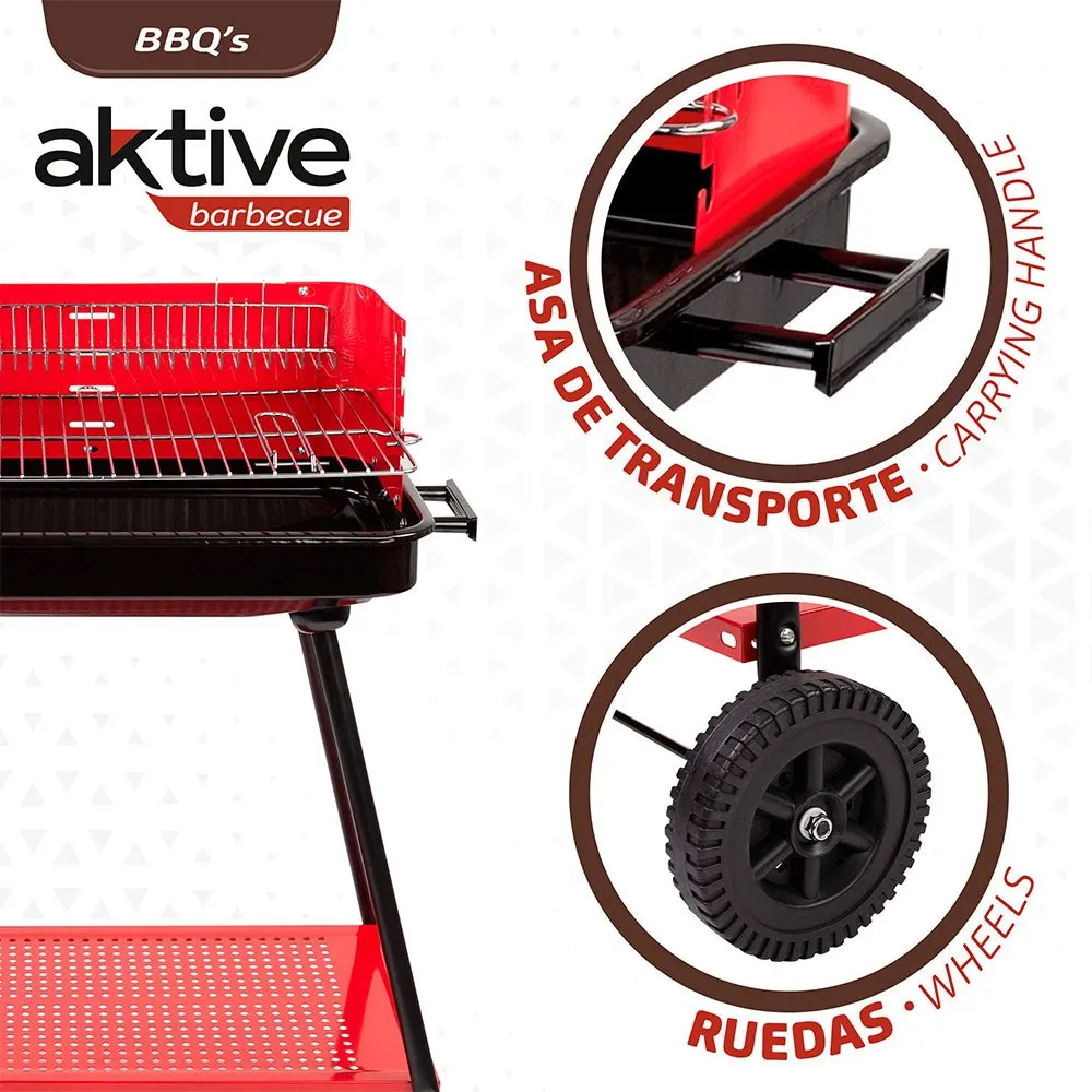 Aktive Holzkohlegrill 66x44x85 Cm, Black, One Size Aktive Holzkohlegrill 66x44x85 Cm, Black, One Size