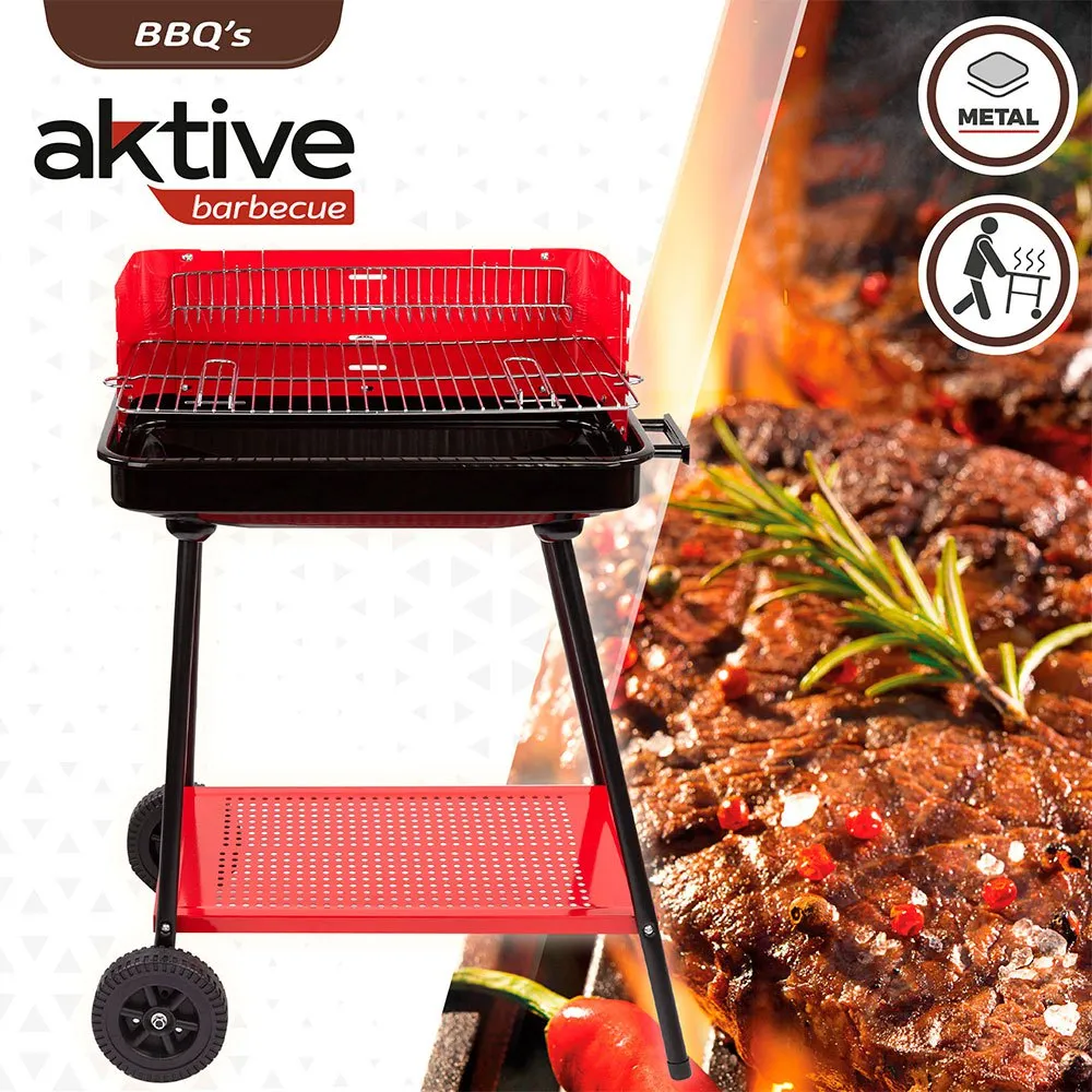 Aktive Holzkohlegrill 66x44x85 Cm, Black, One Size Aktive Holzkohlegrill 66x44x85 Cm, Black, One Size