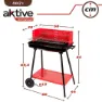 Aktive Holzkohlegrill 66x44x85 Cm, Black, One Size