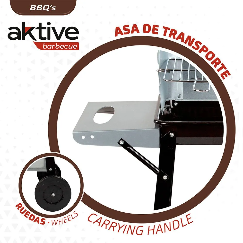 Aktive Holzkohlegrill 90x32x85 Cm, Black, One Size Aktive Holzkohlegrill 90x32x85 Cm, Black, One Size