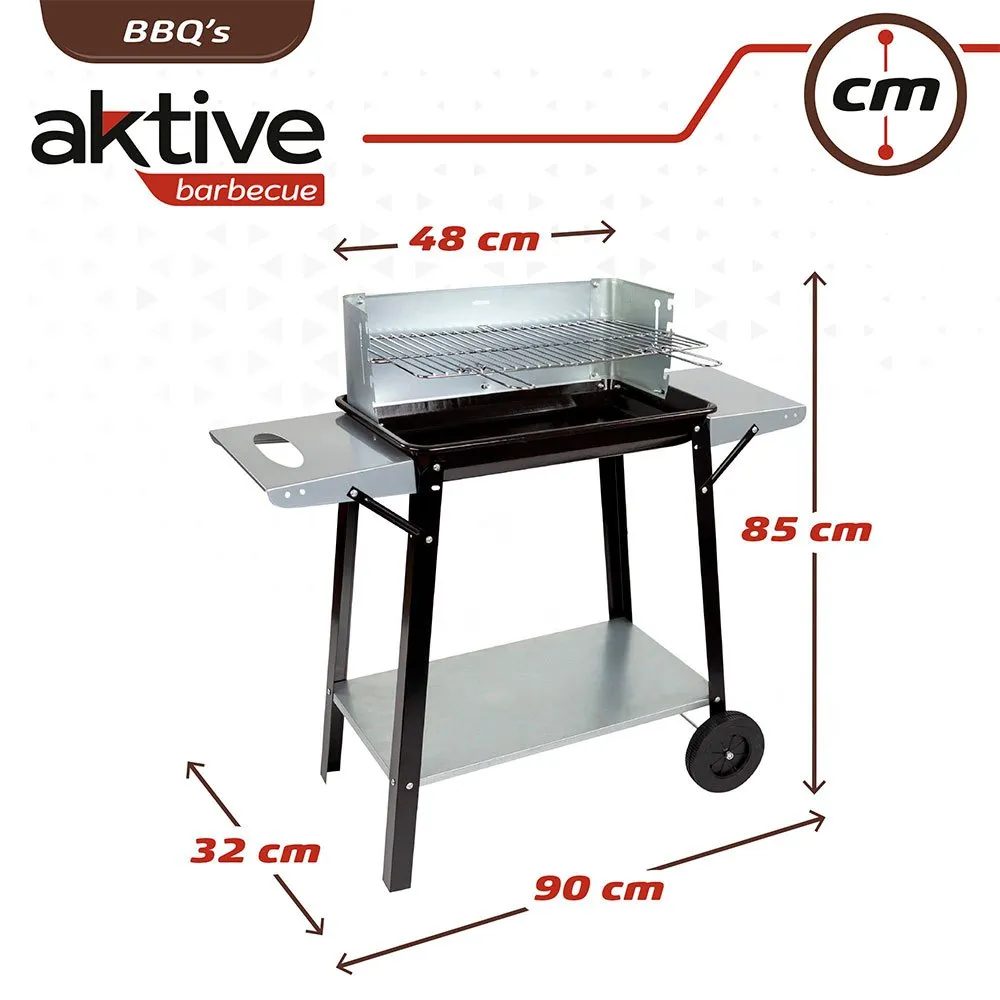 Aktive Holzkohlegrill 90x32x85 Cm, Black, One Size Aktive Holzkohlegrill 90x32x85 Cm, Black, One Size