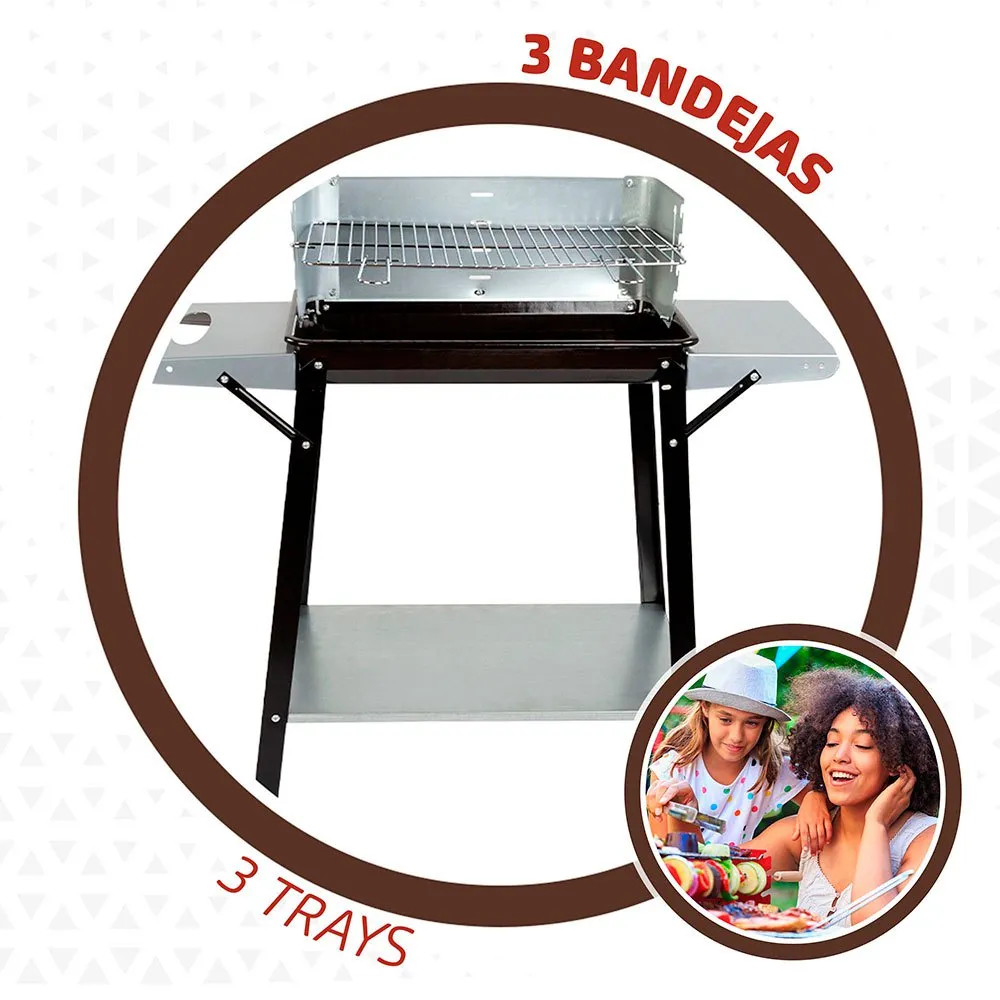 Aktive Holzkohlegrill 90x32x85 Cm, Black, One Size Aktive Holzkohlegrill 90x32x85 Cm, Black, One Size