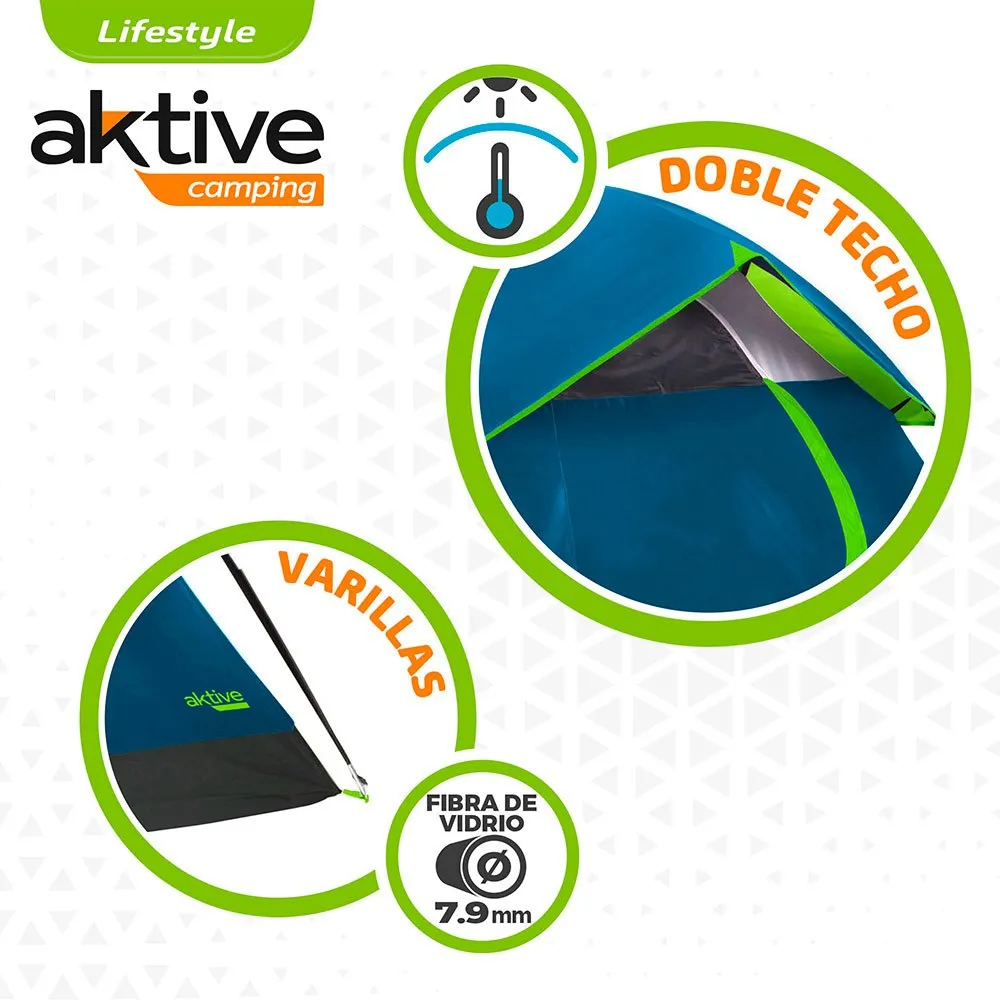 Aktive Iglu 240x210x130 Cm Zelt, Blue / green, 3PL Aktive Iglu 240x210x130 Cm Zelt, Blue / green, 3PL