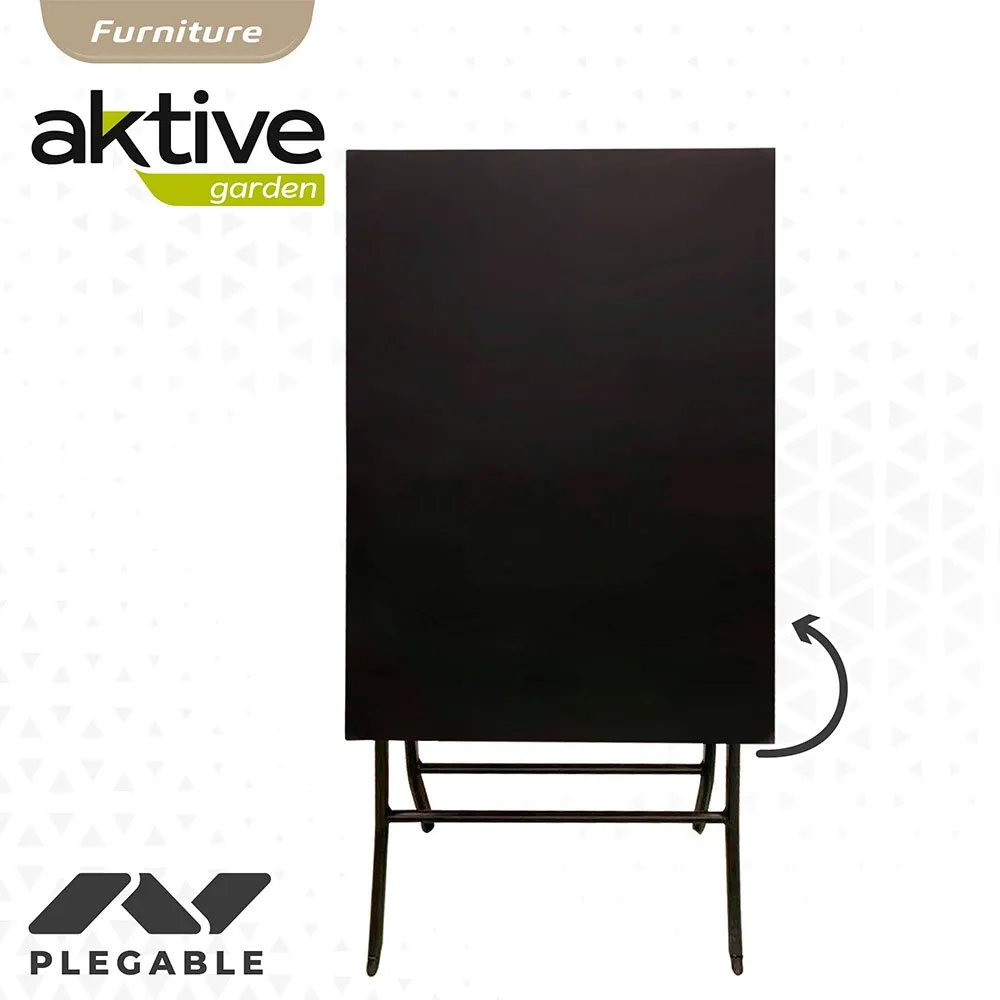 Aktive Jardin Metal 70x50x70 Cm Klapptisch, Black, One Size Aktive Jardin Metal 70x50x70 Cm Klapptisch, Black, One Size