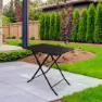Aktive Jardin Metal 70x50x70 Cm Klapptisch, Black, One Size