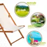 Aktive Klappbare Sonnenliege Aus Akazienholz unisex, Wooden / white, One Size