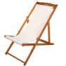 Aktive Klappbare Sonnenliege Aus Akazienholz, Wooden / white, One Size