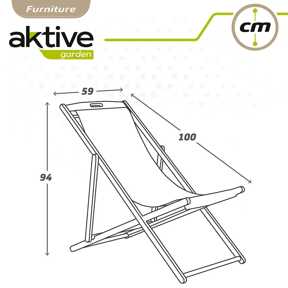 Aktive Klappbare Sonnenliege Aus Akazienholz, Wooden / white, One Size Aktive Klappbare Sonnenliege Aus Akazienholz, Wooden / white, One Size