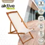 Aktive Klappbare Sonnenliege Aus Akazienholz, Wooden / white, One Size
