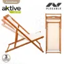 Aktive Klappbare Sonnenliege Aus Akazienholz, Wooden / white, One Size