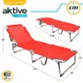 Aktive Klappbare Textilano Sonnenliegen 188x58x30 Cm, Red, One Size