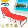 Aktive Klappbare Textilano Sonnenliegen 188x58x30 Cm, Red, One Size
