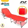 Aktive Klappbare Textilano Sonnenliegen 188x58x30 Cm, Red, One Size