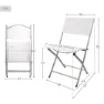 Aktive Klappbarer Gartenstuhl, White, 46 x 55 x 81cm