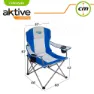 Aktive Klappbarer Sportstuhl 60x58.5x98 Cm, Blue / white, One Size