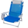 Aktive Klappstuhl 4 Positionen Mit Kissen Und Getränkehalter, Blue / grey, One Size