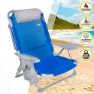 Aktive Klappstuhl 4 Positionen Mit Kissen Und Getränkehalter, Blue / grey, One Size