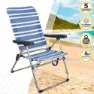 Aktive Klappstuhl 5 Positionen 61x63x93 Cm, Navy, 61 x 63 x 93cm