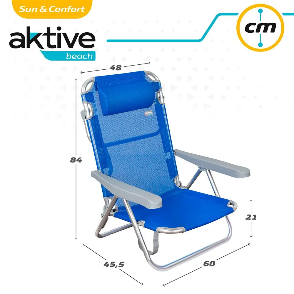 Aktive Klappstuhl 5 Positionen Mit Kissen 60x47x83 Cm unisex, Royal, One Size Aktive Klappstuhl 5 Positionen Mit Kissen 60x47x83 Cm unisex, Royal, One Size
