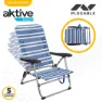 Aktive Klappstuhl 5 Positionen Niedrig 61x50x85 Cm, Blue / white, One Size