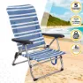 Aktive Klappstuhl 5 Positionen Niedrig 61x50x85 Cm, Blue / white, One Size