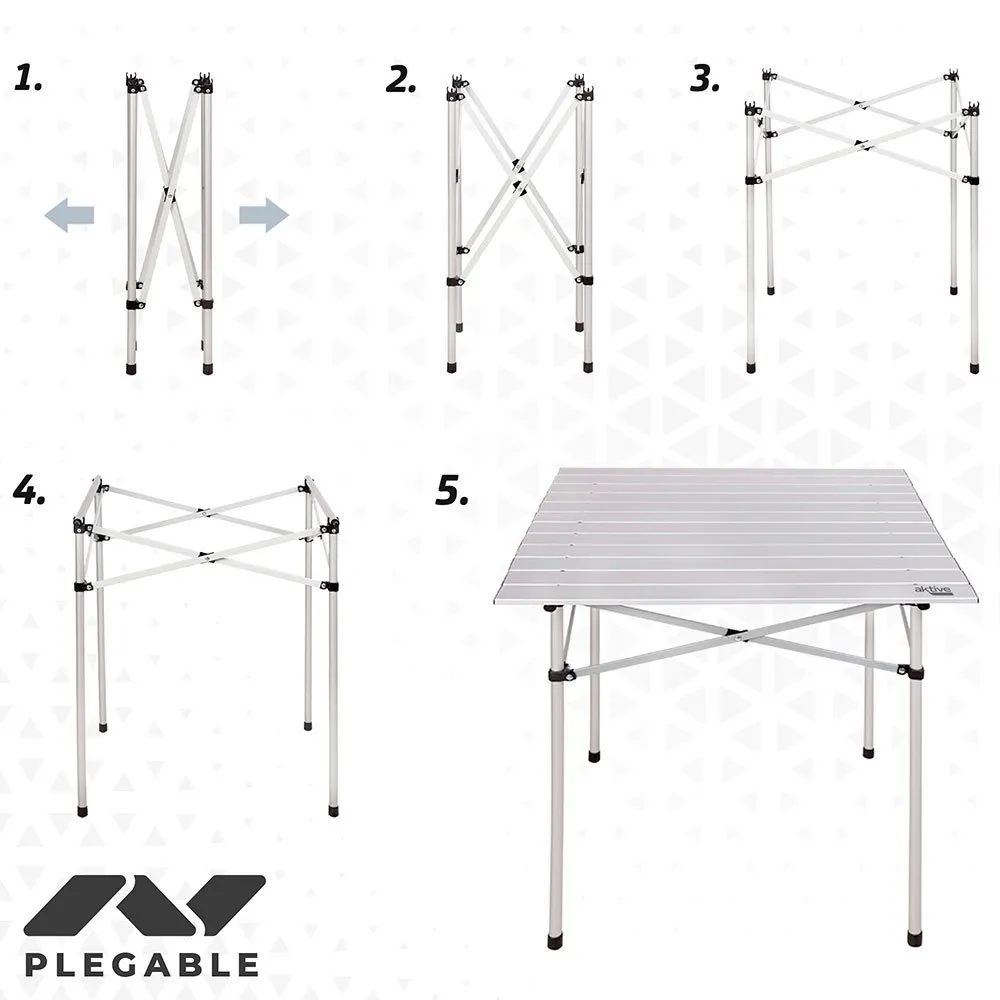Aktive Klapptisch 70x70x70 Cm, White, One Size Aktive Klapptisch 70x70x70 Cm, White, One Size