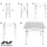 Aktive Klapptisch 70x70x70 Cm, White, One Size