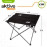 Aktive Klapptisch Aus Textil 61x53x51 Cm, Black, One Size