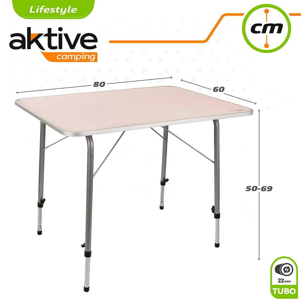 Aktive Klapptisch Höhenverstellbar 80x60x 50-69 Cm, White, One Size Aktive Klapptisch Höhenverstellbar 80x60x 50-69 Cm, White, One Size