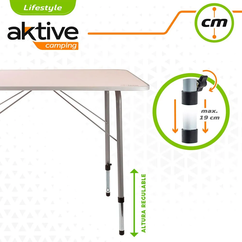 Aktive Klapptisch Höhenverstellbar 80x60x 50-69 Cm, White, One Size Aktive Klapptisch Höhenverstellbar 80x60x 50-69 Cm, White, One Size