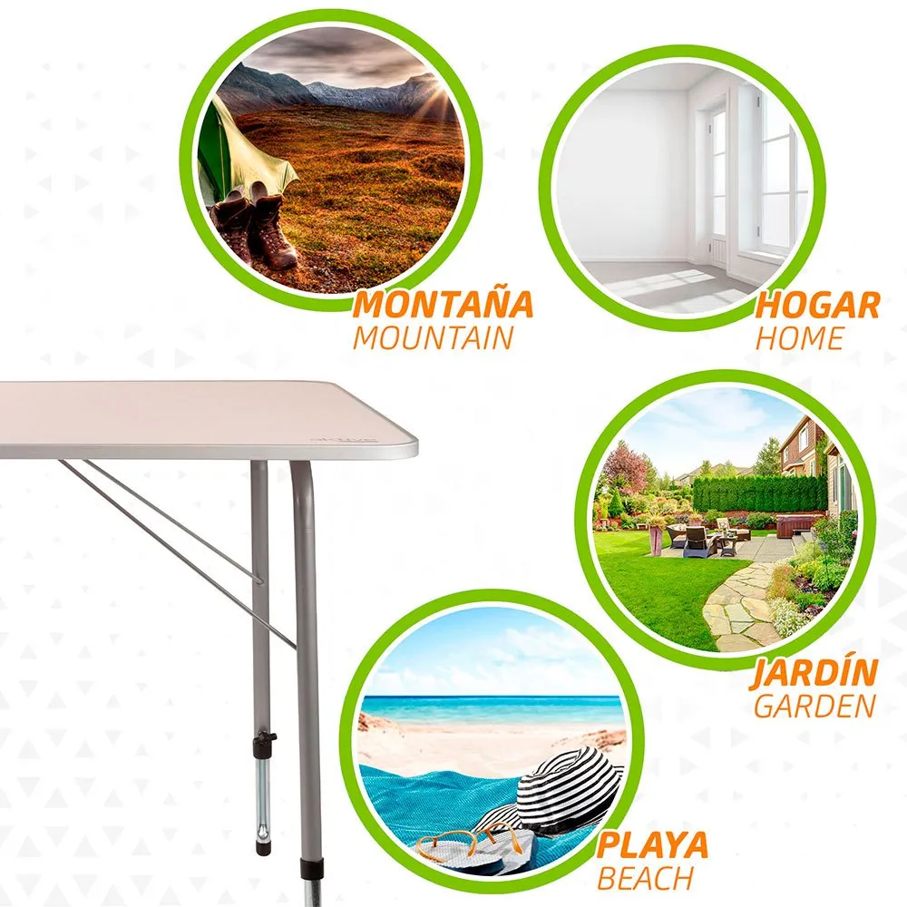 Aktive Klapptisch Höhenverstellbar 80x60x 50-69 Cm, White, One Size Aktive Klapptisch Höhenverstellbar 80x60x 50-69 Cm, White, One Size