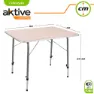 Aktive Klapptisch Höhenverstellbar 80x60x 50-69 Cm, White, One Size