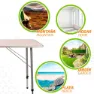 Aktive Klapptisch Höhenverstellbar 80x60x 50-69 Cm, White, One Size