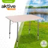 Aktive Klapptisch Höhenverstellbar 80x60x 50-69 Cm, White, One Size