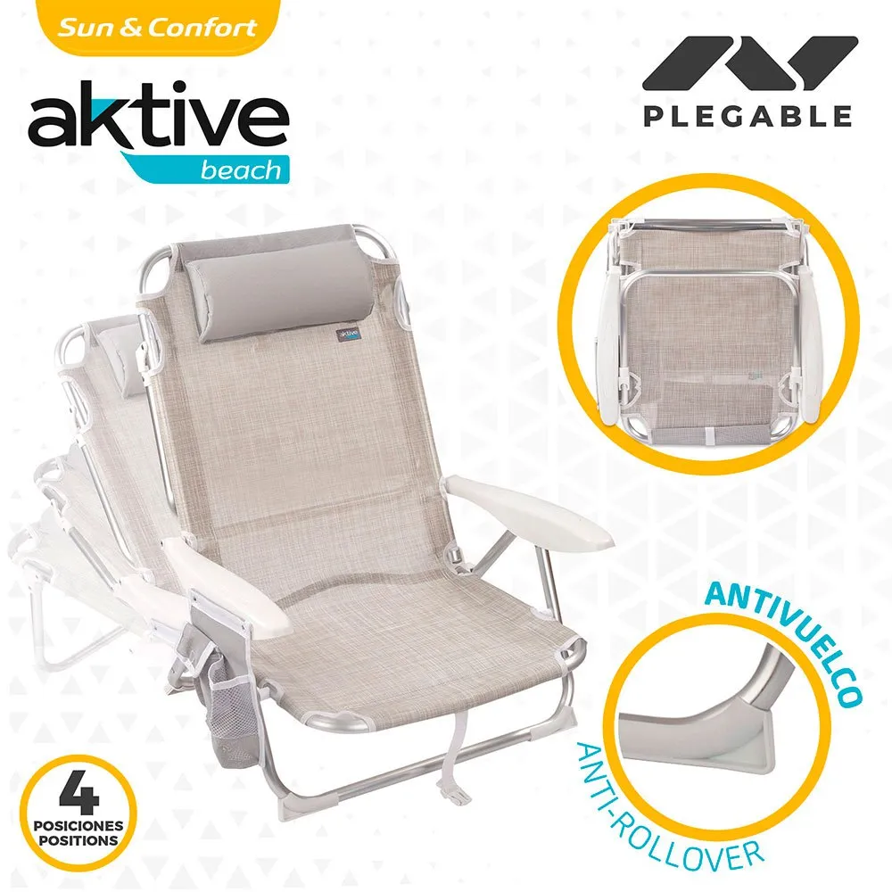 Aktive Mehrfach Verstellbarer Klappstrandstuhl Aus Aluminium unisex