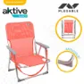 Aktive Niedriger Klappstrandstuhl Aus Aluminium, Coral, One Size