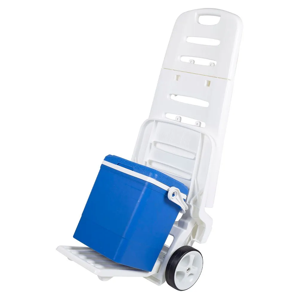 Aktive Niedriger Klappstuhl Aus Aluminium Mit Rollen, White / grey, 101 x 41 x 42cm Aktive Niedriger Klappstuhl Aus Aluminium Mit Rollen, White / grey, 101 x 41 x 42cm