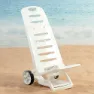 Aktive Niedriger Klappstuhl Aus Aluminium Mit Rollen, White / grey, 101 x 41 x 42cm