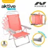 Aktive Niedriger Strandliegestuhl Aus Aluminium, Coral, One Size
