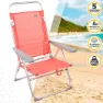 Aktive Niedriger Strandliegestuhl Aus Aluminium, Coral, One Size