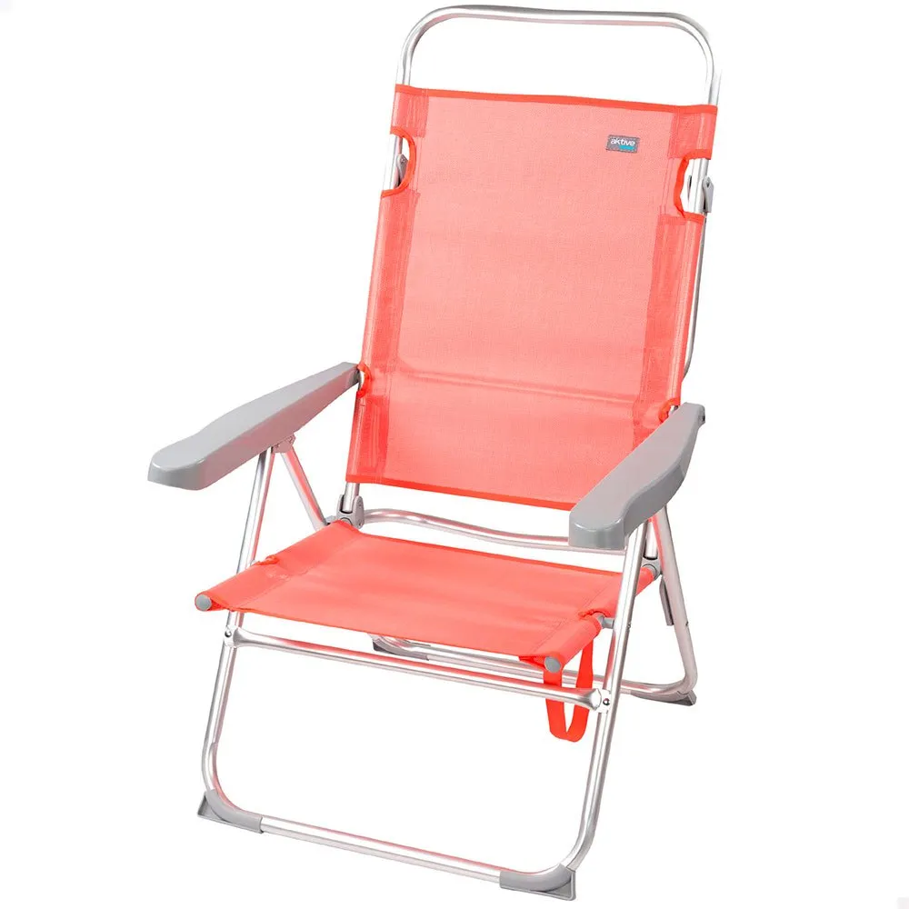 Aktive Niedriger Strandliegestuhl Aus Aluminium, Coral, One Size Aktive Niedriger Strandliegestuhl Aus Aluminium, Coral, One Size