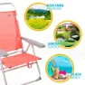Aktive Niedriger Strandliegestuhl Aus Aluminium unisex, Coral, One Size